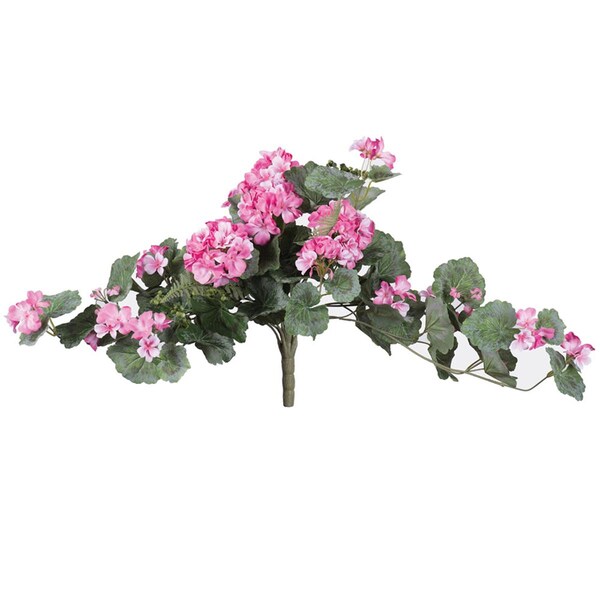Vickerman 22 in. Geranium Hanging Bush - Light Pink FQ172802 - main